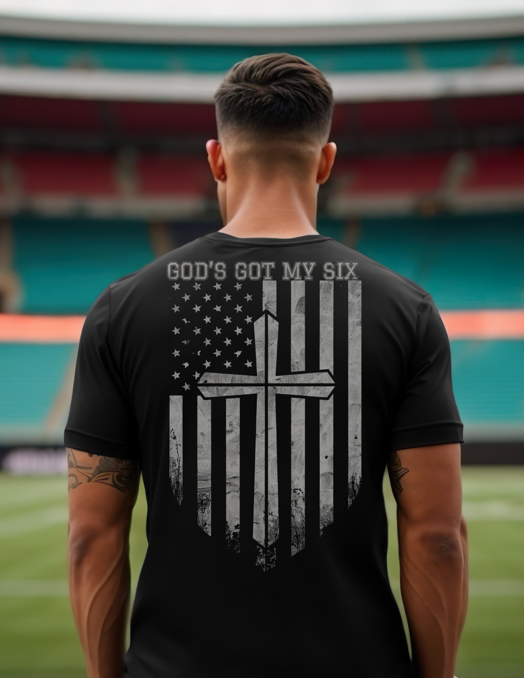 God’s Got My Six Tee White