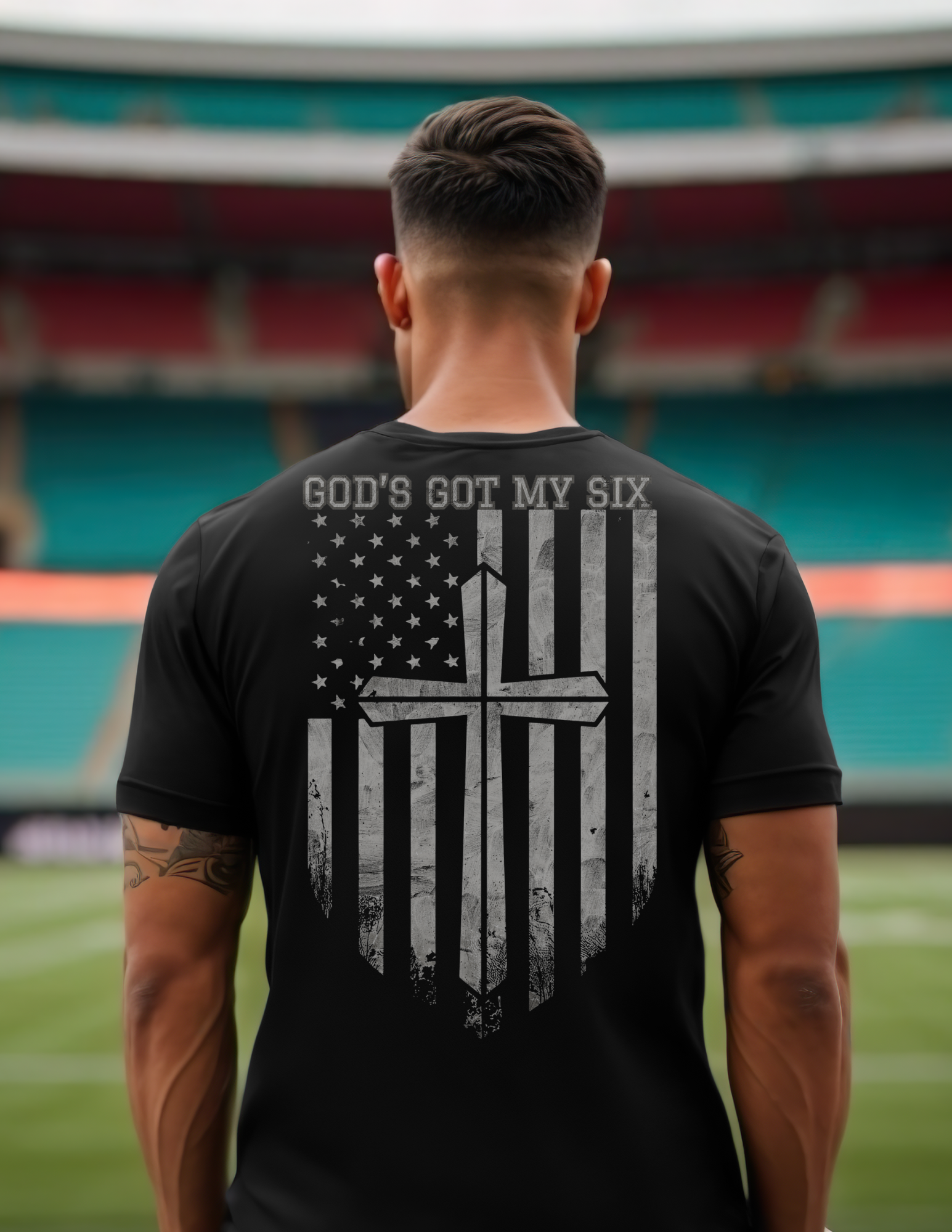 God’s Got My Six Tee White