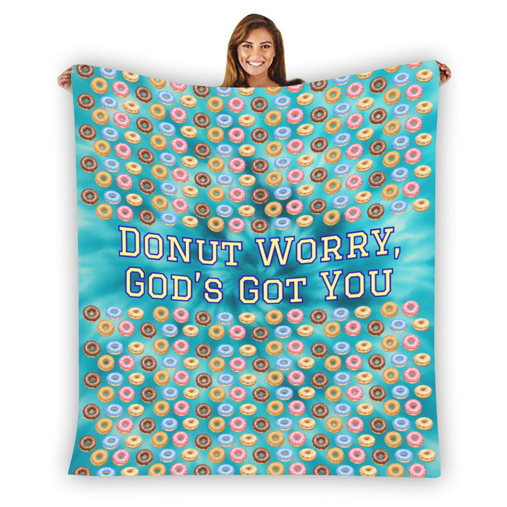 Donut Worry, God’s Got You Fleece Blanket