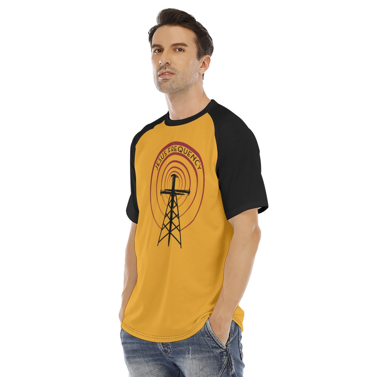 Jesus Frequency- Men Jersey Dark