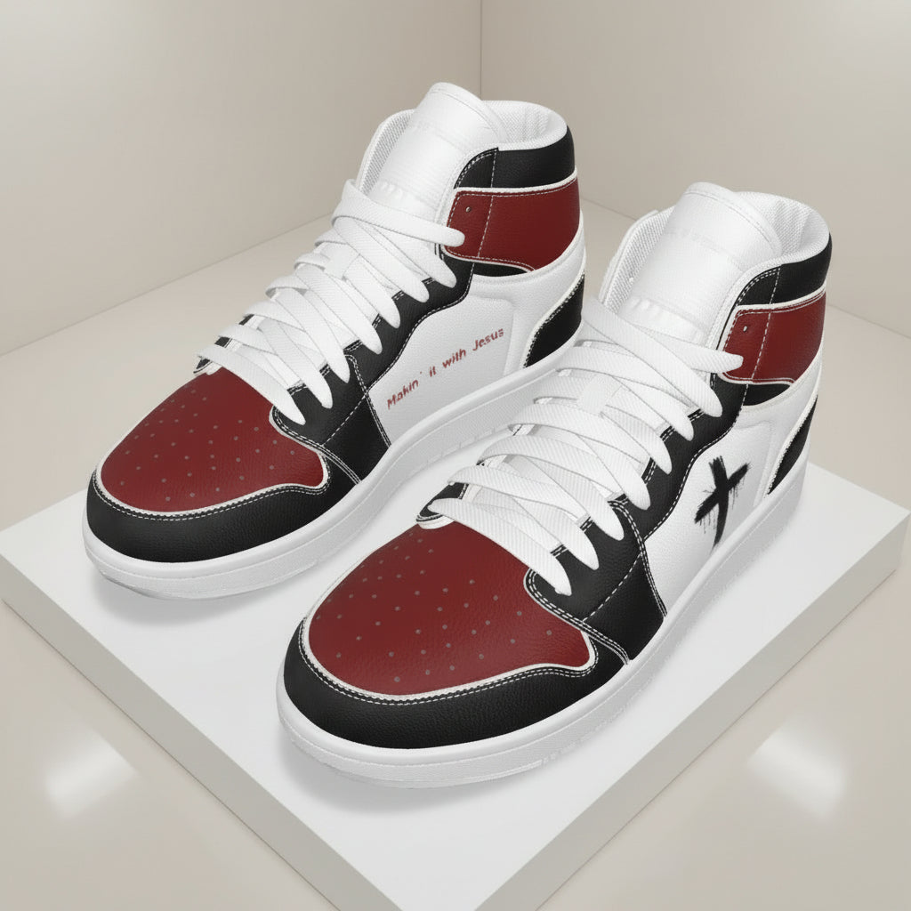 Kickin’ It with Jesus Men's High-Top Sneakers
