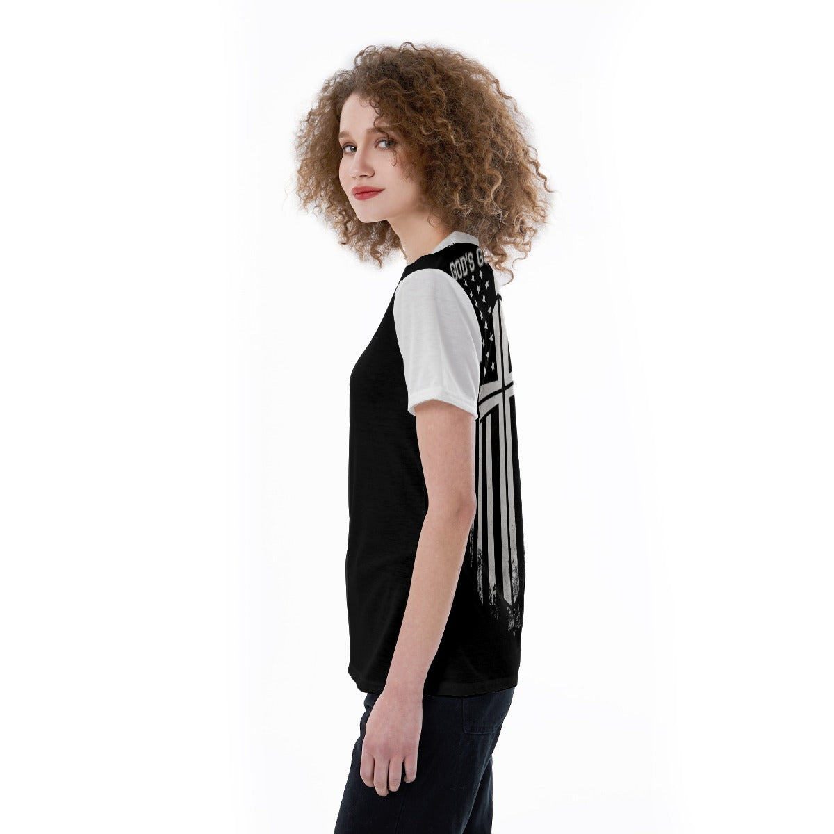 God's Got My Six- Ladies- White Jersey