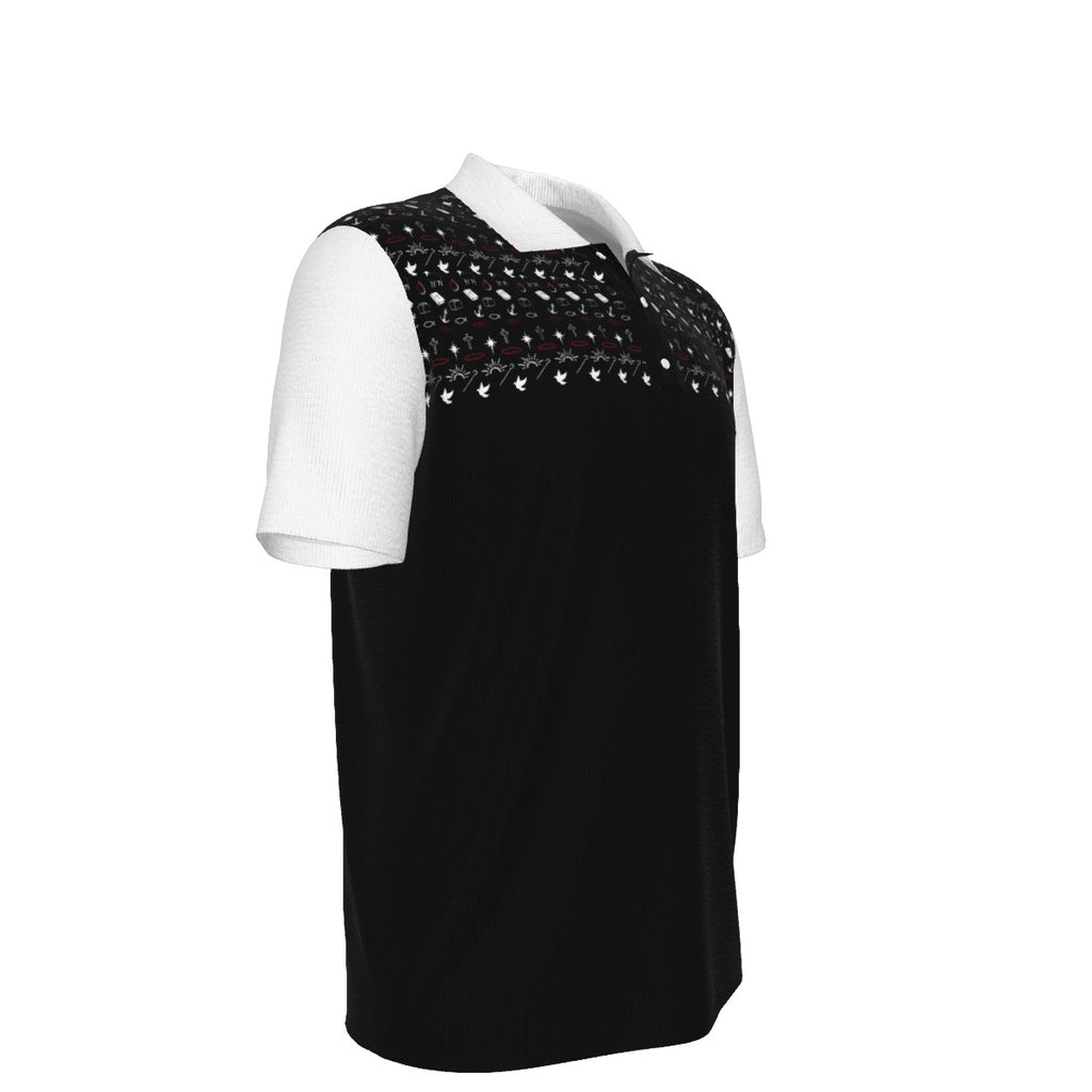 Jesus Symbol Pattern Polo- Men