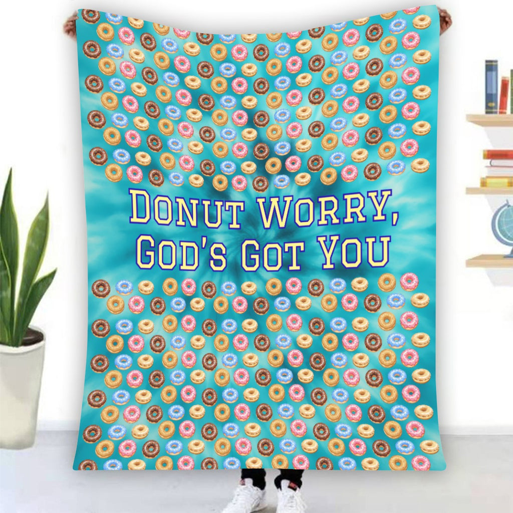Donut Worry, God’s Got You Fleece Blanket