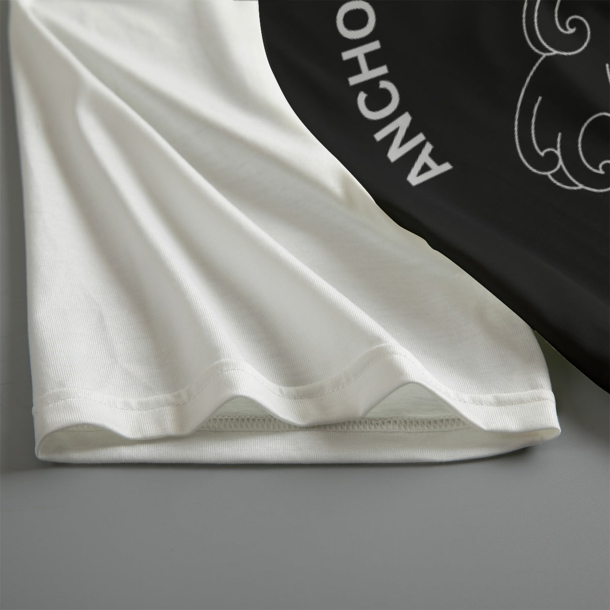 Anchored V-Neck Tee – Black & White