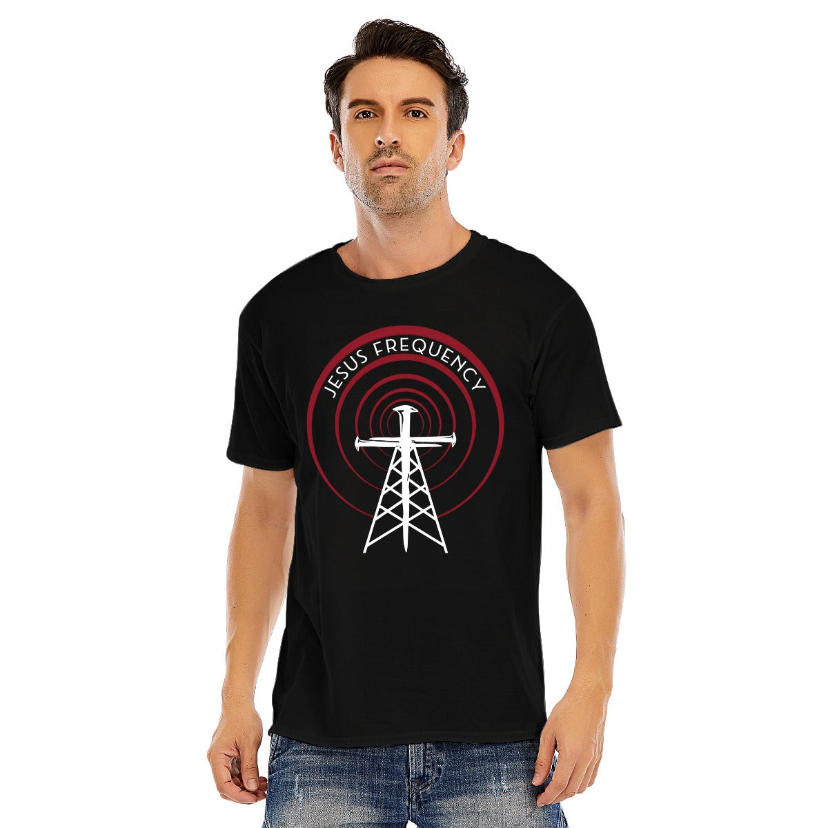 Jesus Frequency - Men Cotton Dark