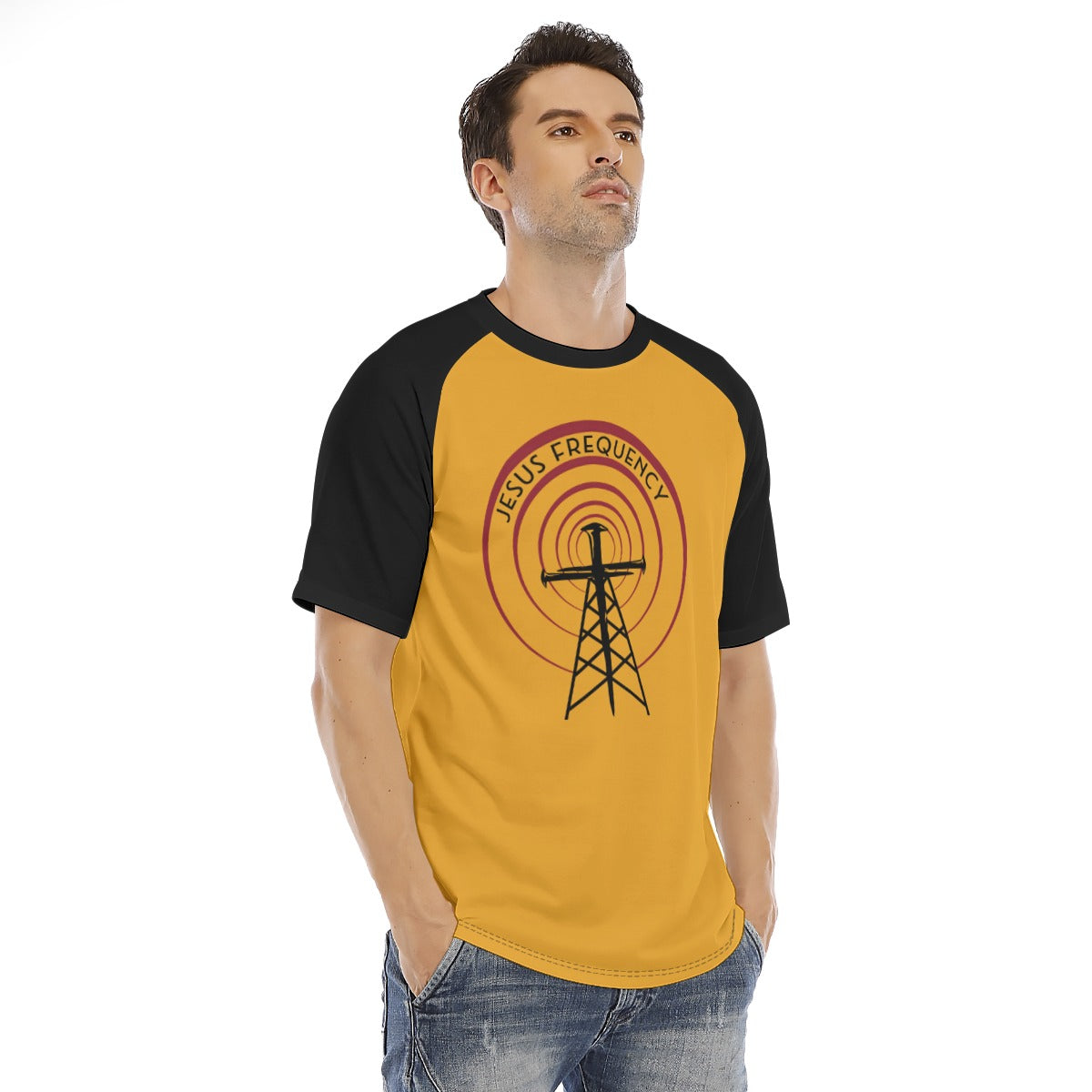 Jesus Frequency- Men Jersey Dark