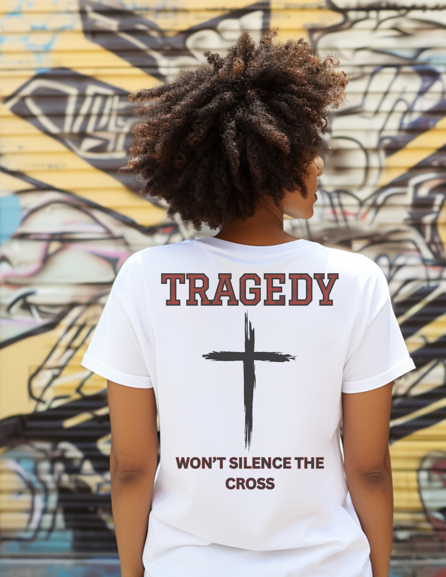 Tragedy Won’t Silence the Cross – Christian Bold Statement Tee T-Shirt