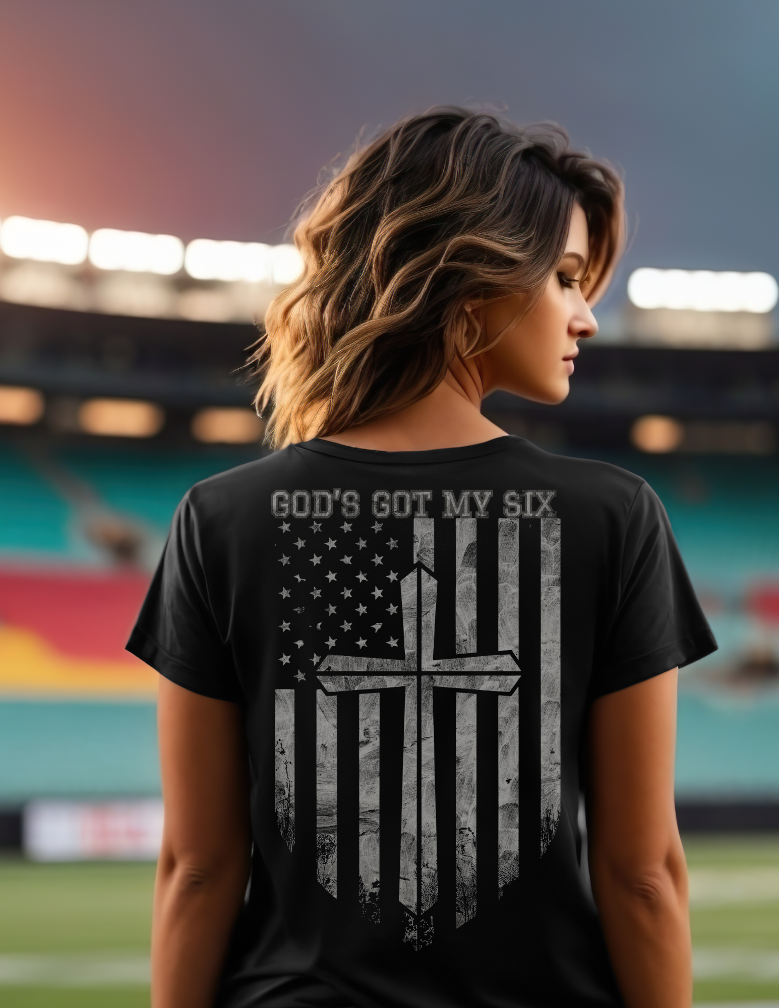 God’s Got My Six Tee White