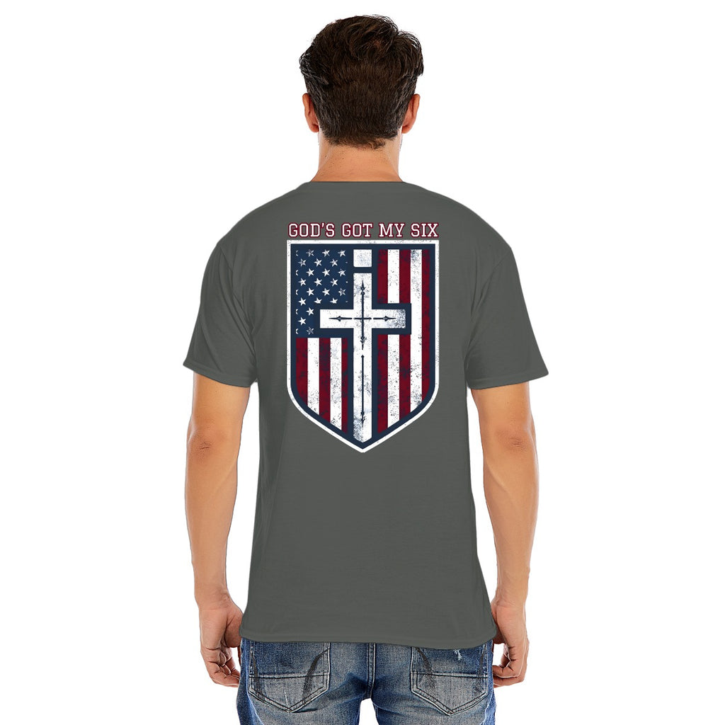 God's Got My Six- RWB Cotton