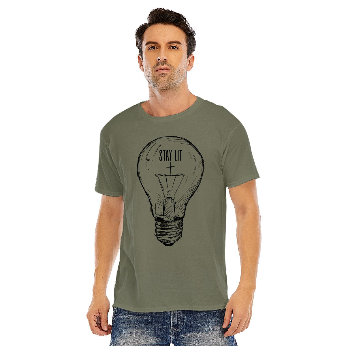 Stay Lit- Men Dark Cotton