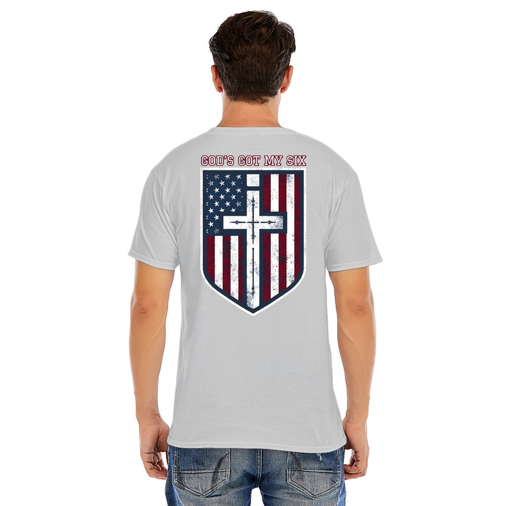 God's Got My Six- RWB Cotton