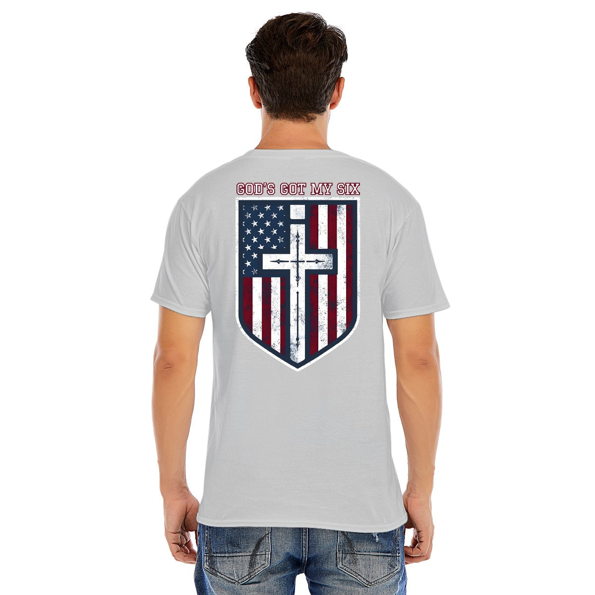 God's Got My Six- RWB Cotton