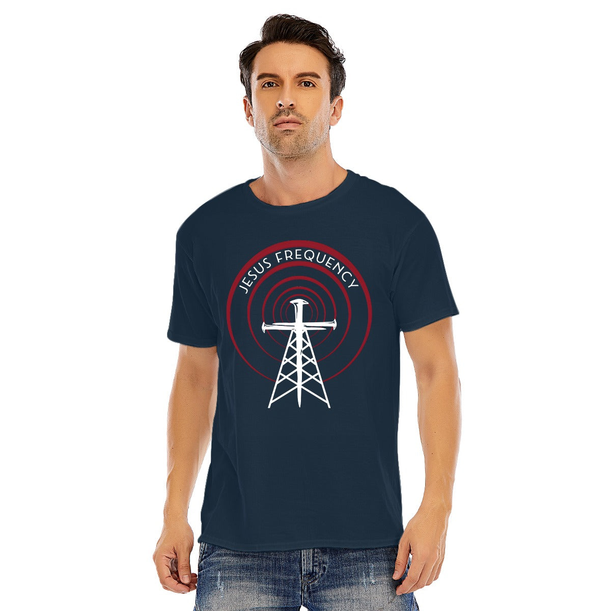 Jesus Frequency - Men Cotton Dark