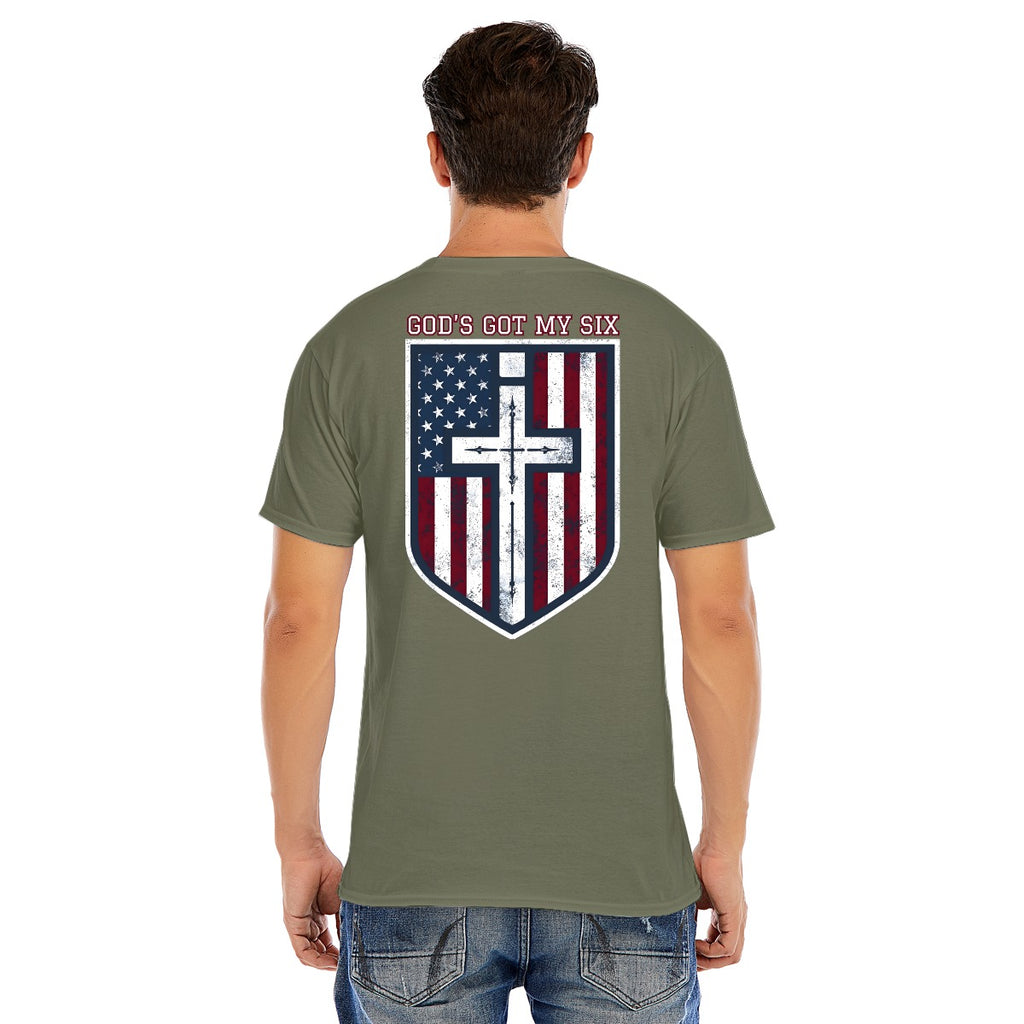 God's Got My Six- RWB Cotton