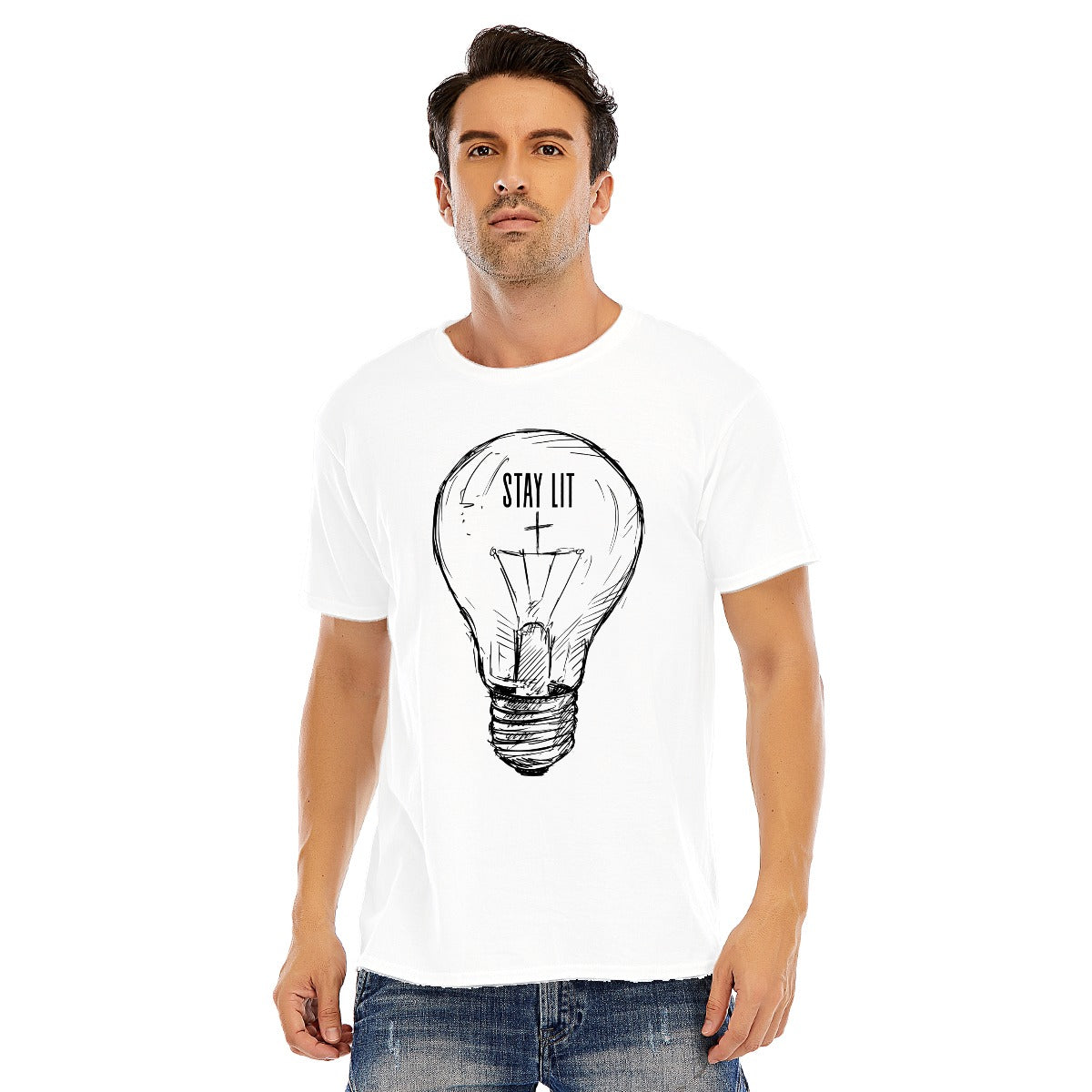 Stay Lit- Men Dark Cotton