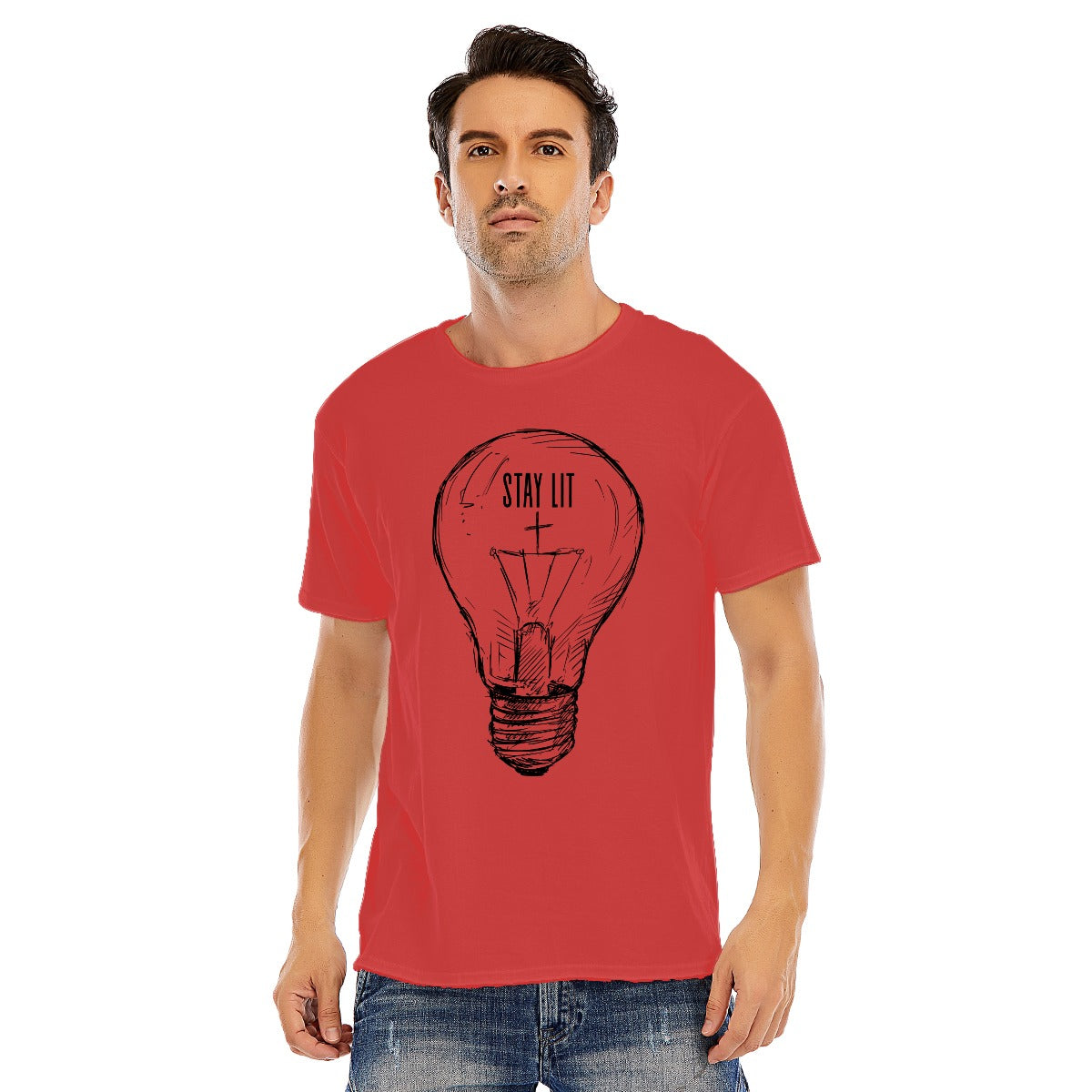 Stay Lit- Men Dark Cotton