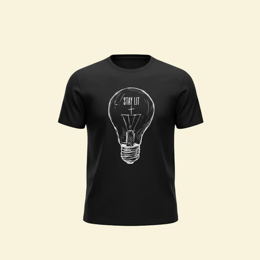 Stay Lit Cotton Light - Front View Ghost Mannequin